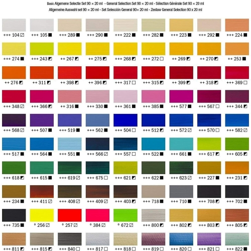 Preview: Amsterdam All Color Set 90  x 20 ml(g.P. 1L=66,11€)